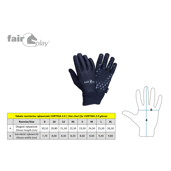 Rękawiczki zimowe Cortina 2.0 czarne Fair Play